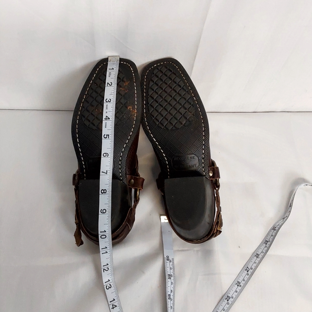 Frye Western Belted Harness Mule Slides - Picture 13 of 14